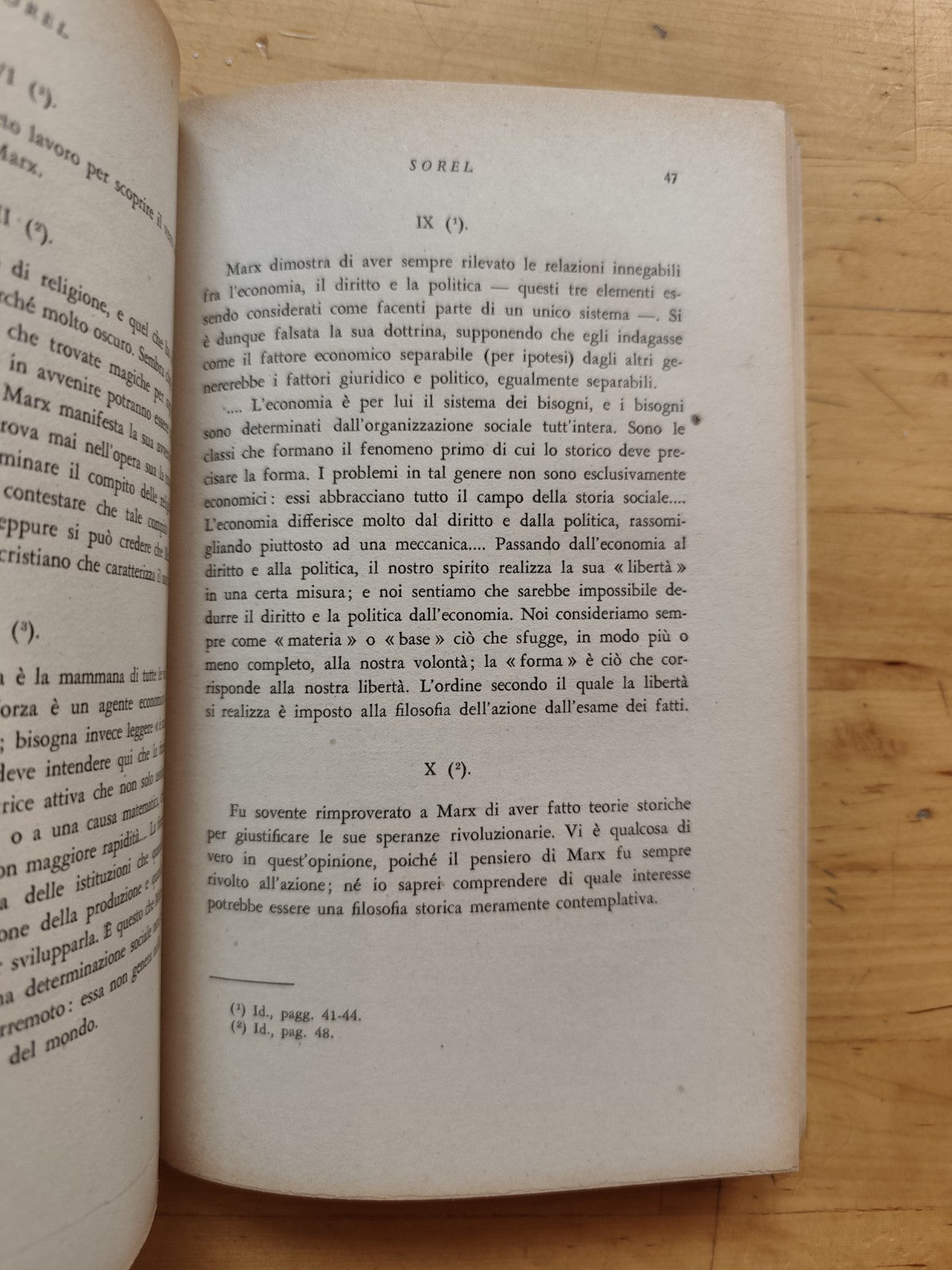 Sorel a cura di Giovanni Spadolini. L'Arco Firenze - biblioteca politica 1947