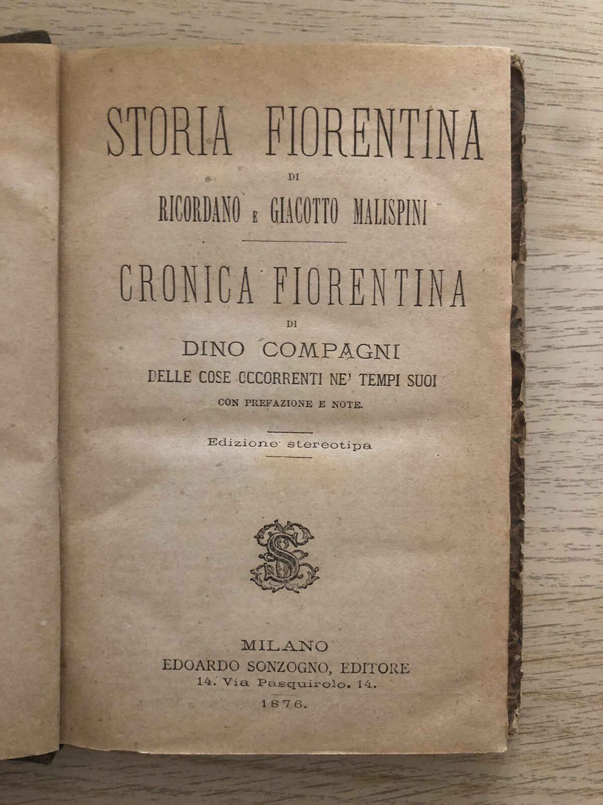 Storia fiorentina di Ricordano e Giacotto Malispini cronica fiorentina 1876