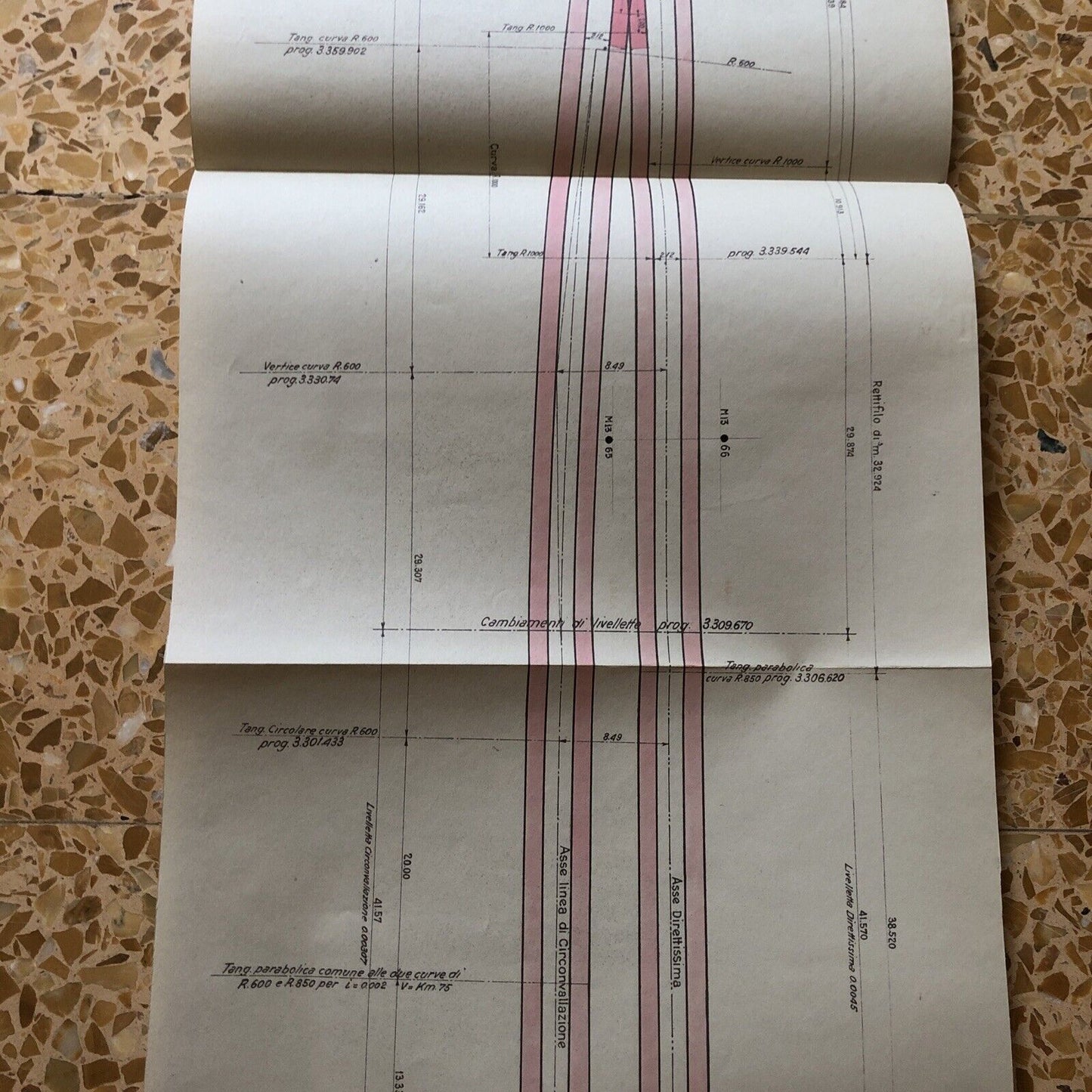 FERROVIE DELLO STATO direttissima Bologna Firenze, deviatoi intersezioni
