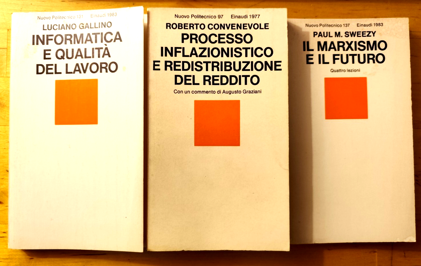 Einaudi collana Nuovo Politecnico - 3 voll. Il Marxismo Processo Inflazionistico