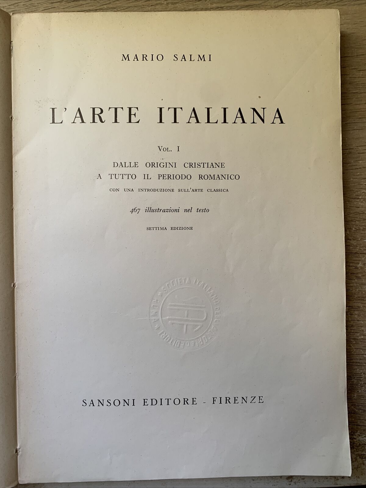 L'arte Italiana, Mario Salmi. Sansoni 1954