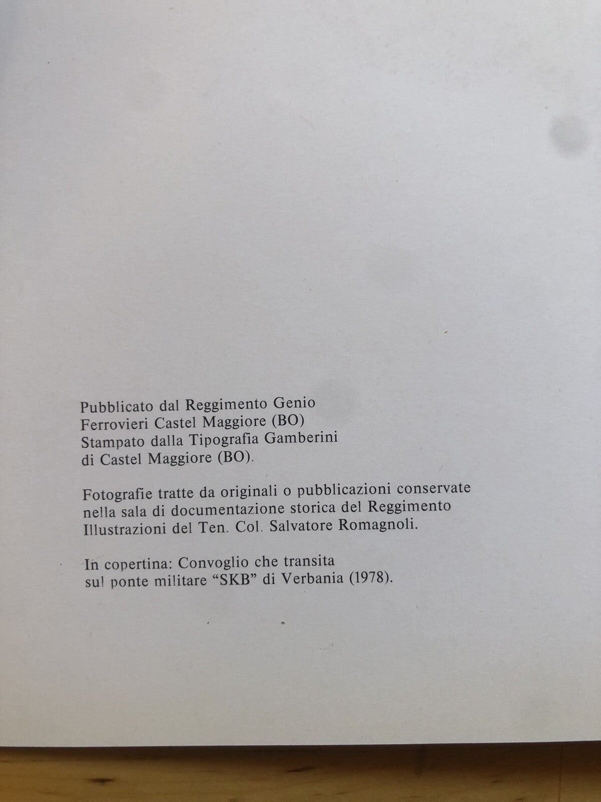 Il Reggimento genio ferrovieri 1988 - Sg Mario Menicucci