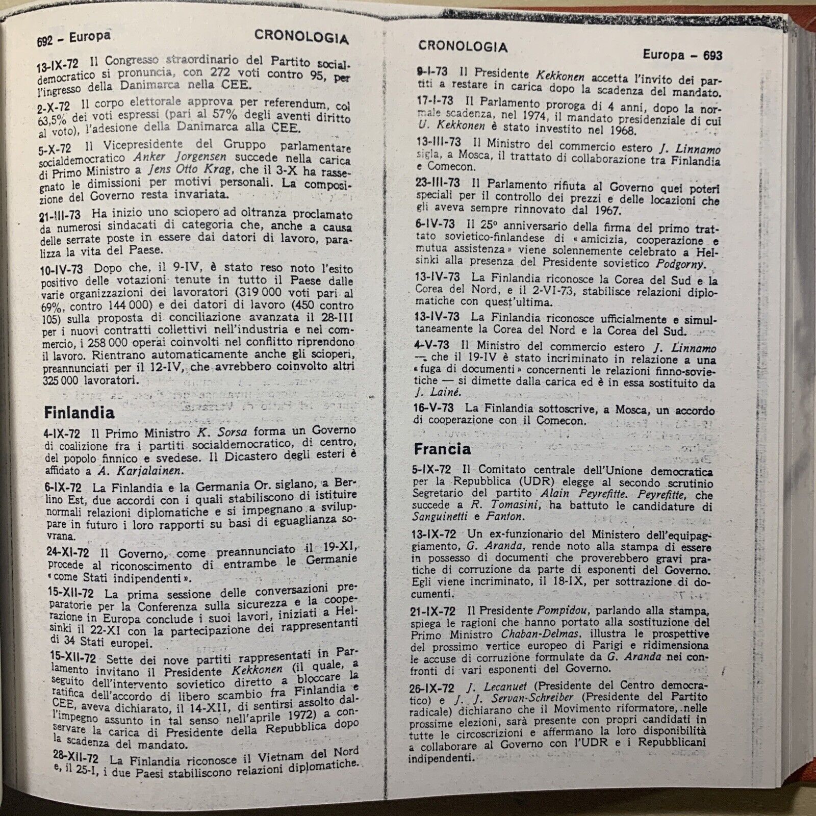 CRONOLOGIA DEGLI AVVENIMENTI POLITICI ANNI '70 (DAL 1970 AL 1980) - 3 VOLUMI #