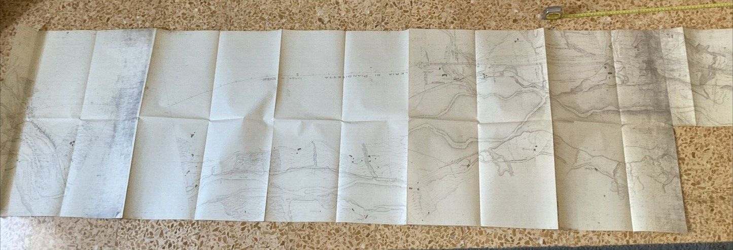 FERROVIE linea Bologna Firenze, Pianoro Castiglione dei Pepoli, planimetria 1930