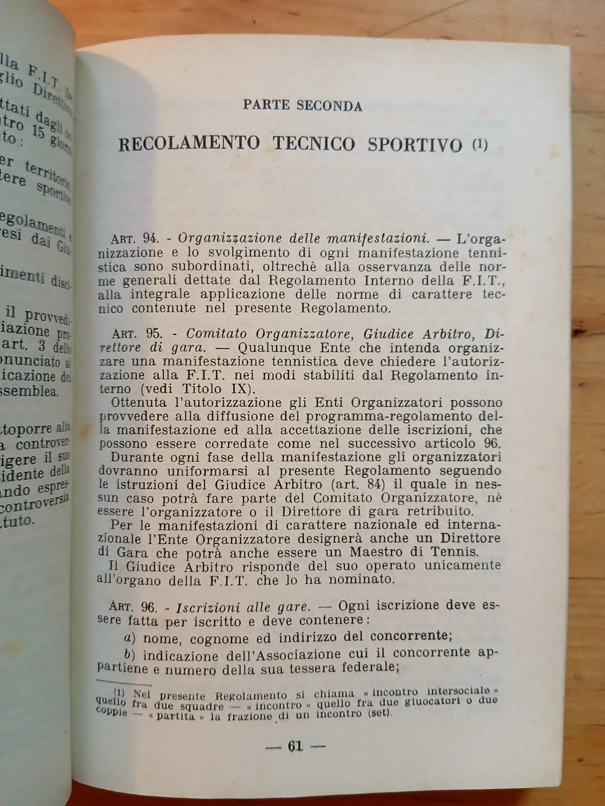 Federazione Italiana tennis annuario 1954