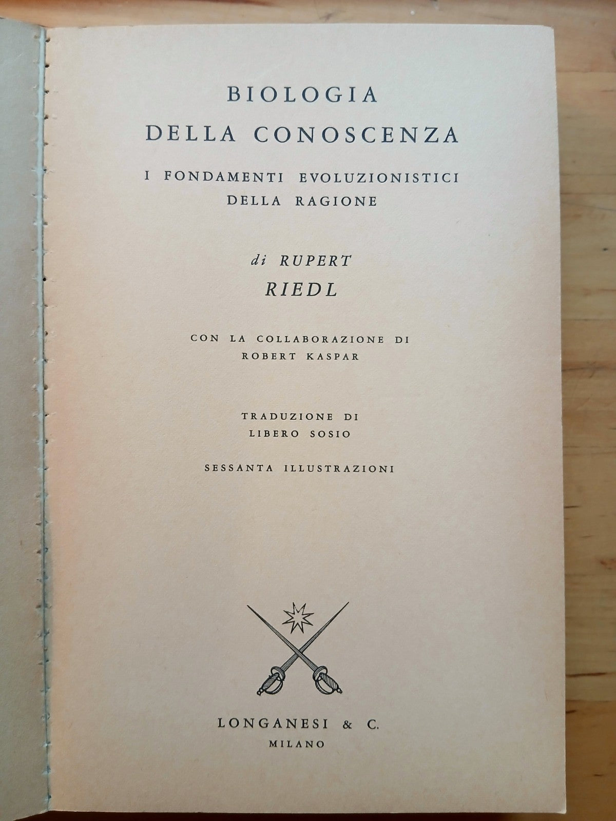 Biologia della conoscenza. Rupert Riedl. I fondamenti evoluzionistici, Longanesi