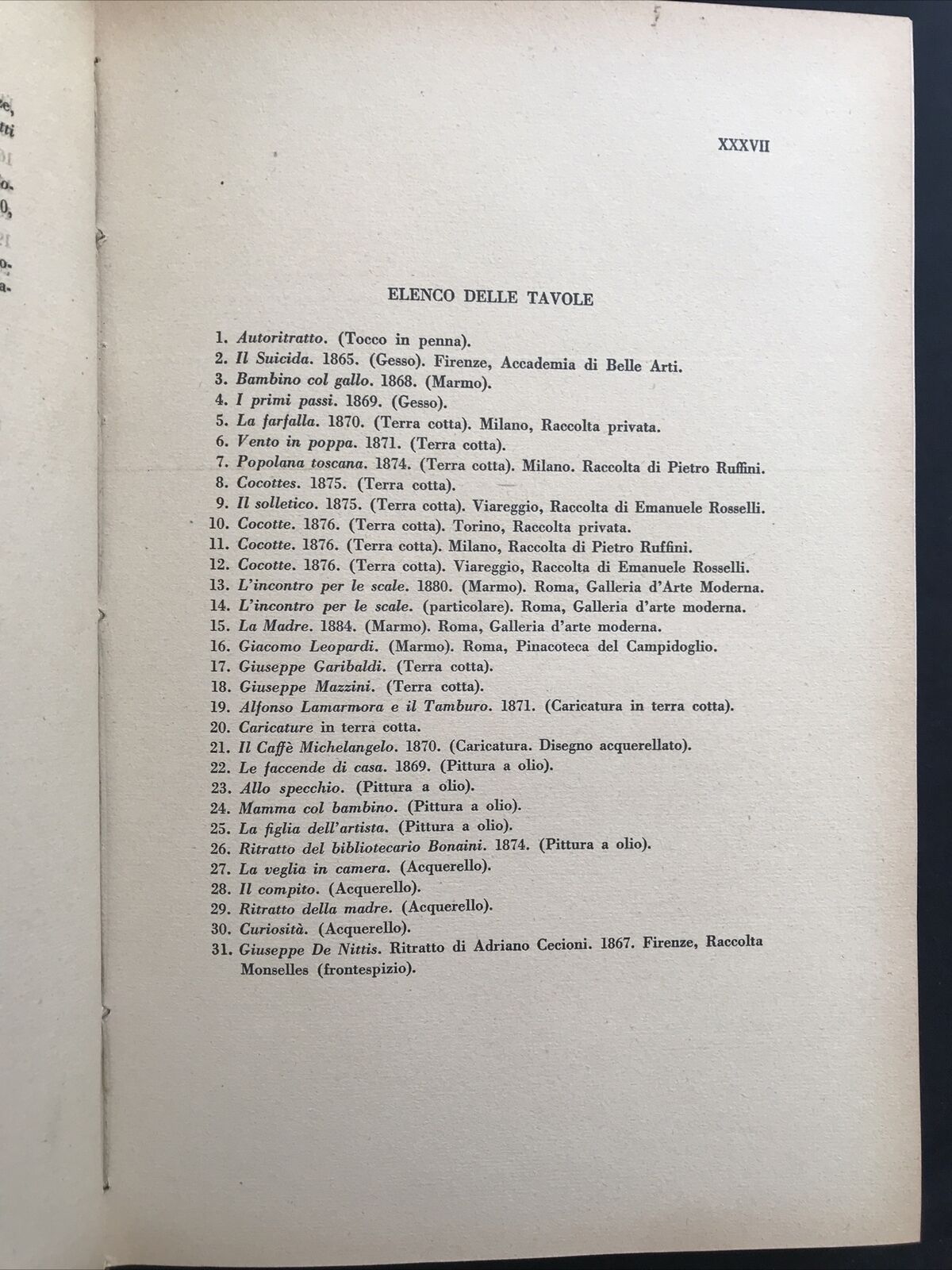 ADRIANO CECIONI opere e scritti 1932, Enrico Somaré, edizioni d'arte moderna 