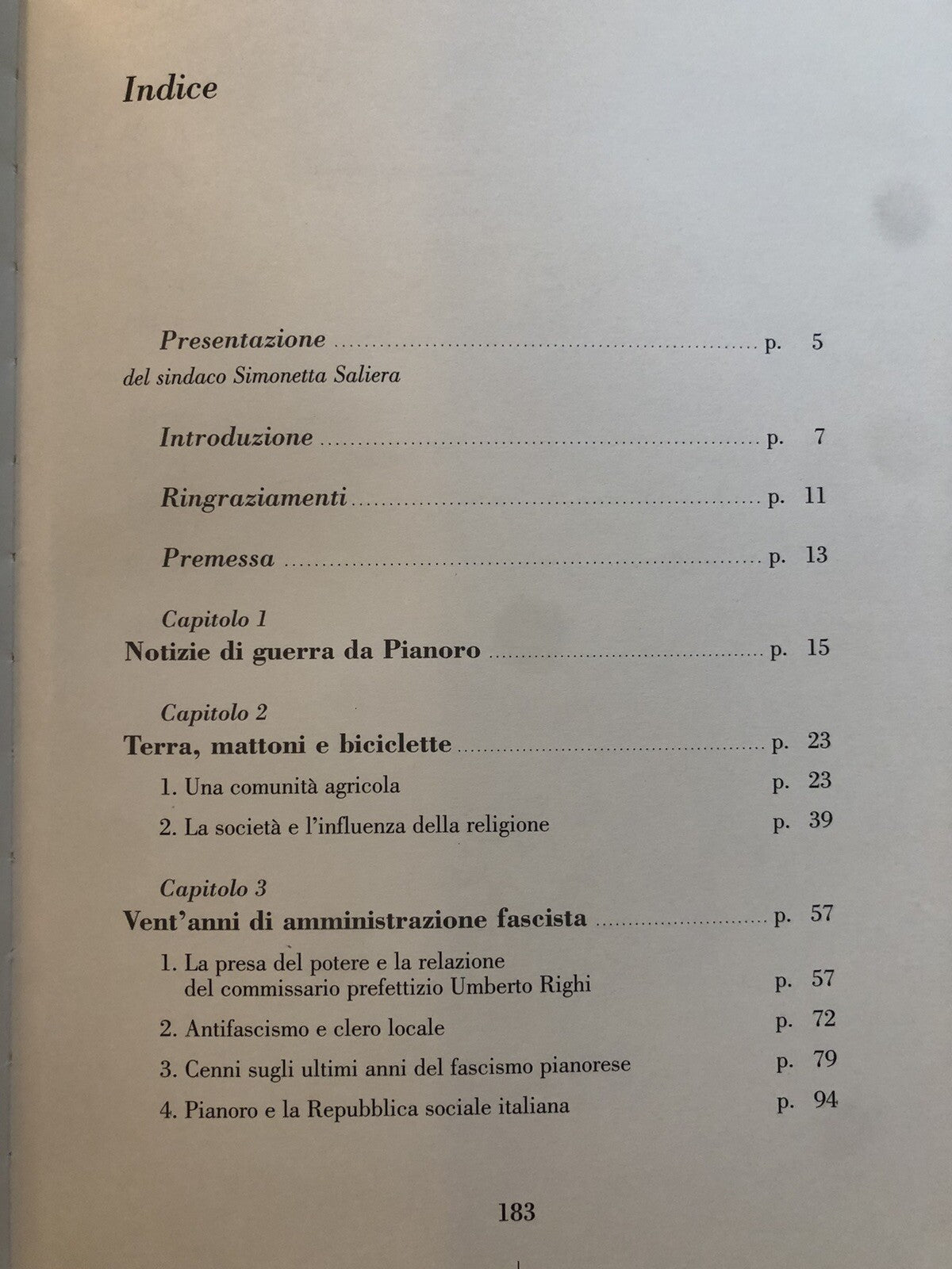 Fascismo e guerra a Pianoro (1920-1946) Luca Pastore, I Quaderni della Memoria