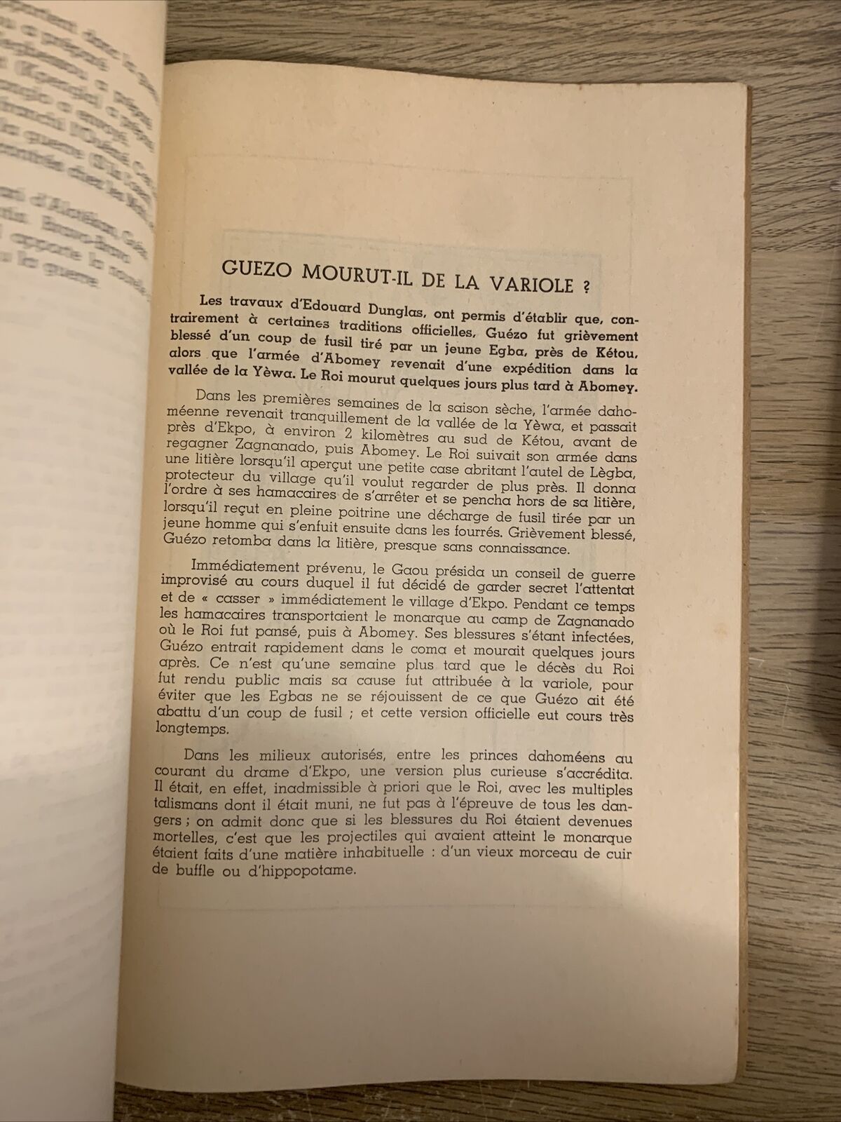 ROI GUÉZO . . . centenaire de la mort du. Décembre 1858 Décembre 1958