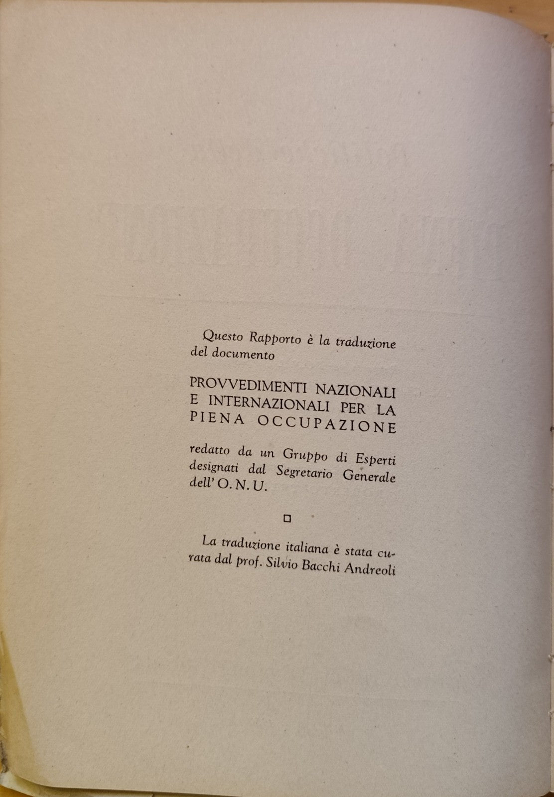 Politiche della Piena occupazione J.M. Clark Kaldor, Tremelloni - Economia 1950