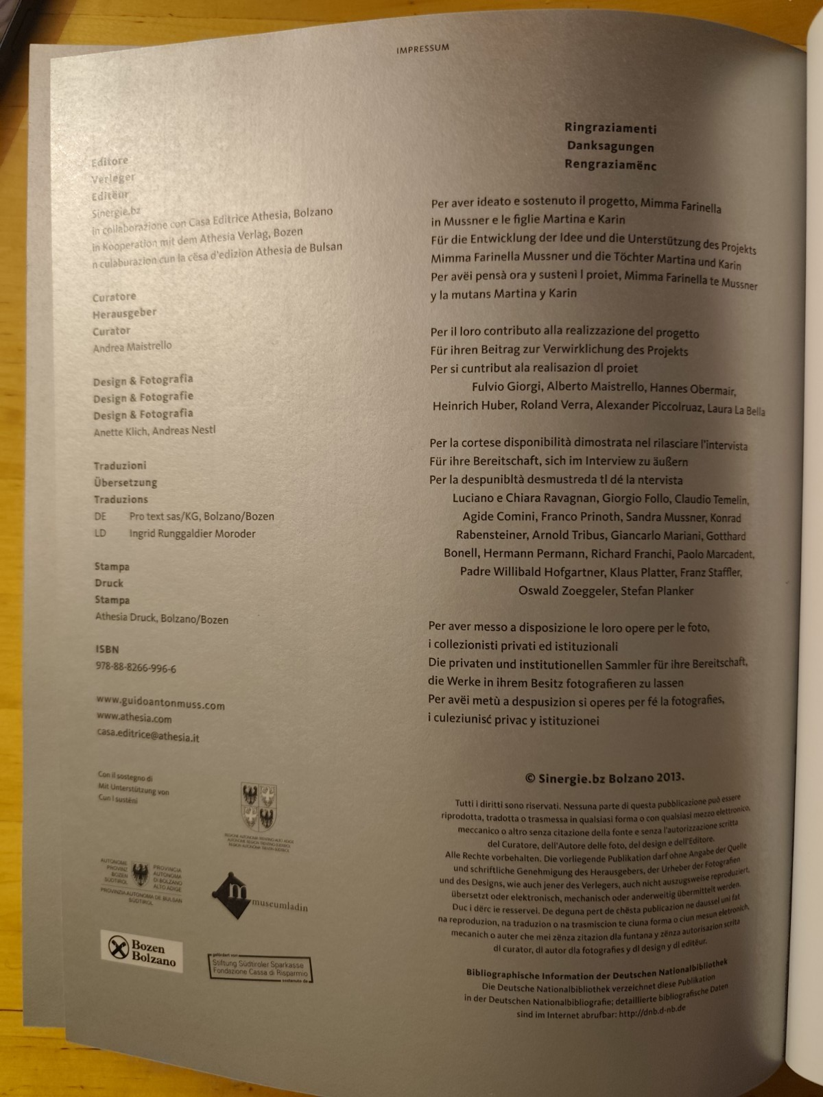Guido Anton Musso uno sguardo altrove - Andrea Maistrello - Athesia ed. 2013