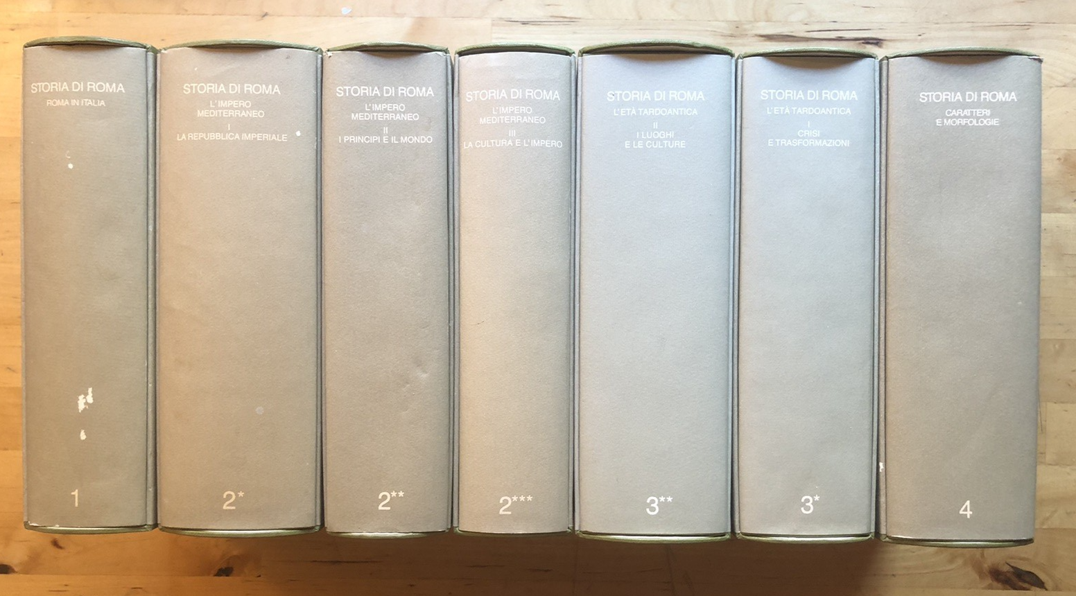 Storia di Roma, Einaudi editore. Completa 4 volumi in 7 tomi