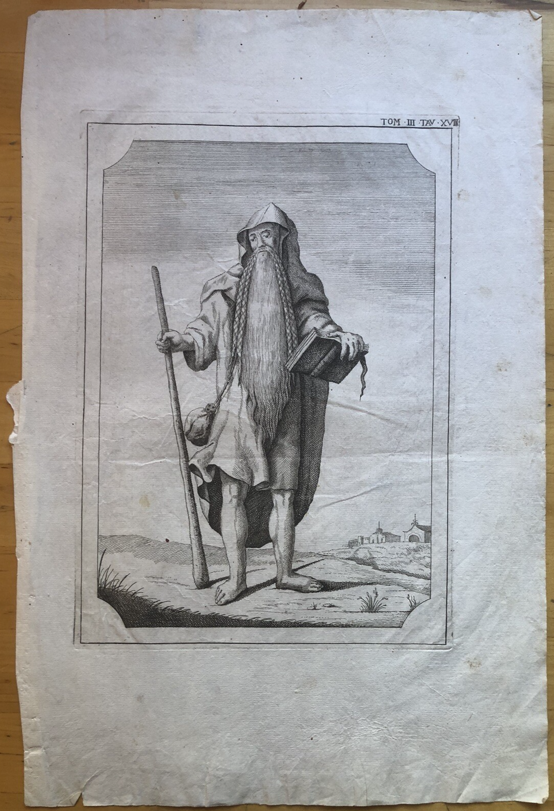 Incisione stampa Gianfrancesco Pivati 1746, nuovo dizionario scientifico sacro