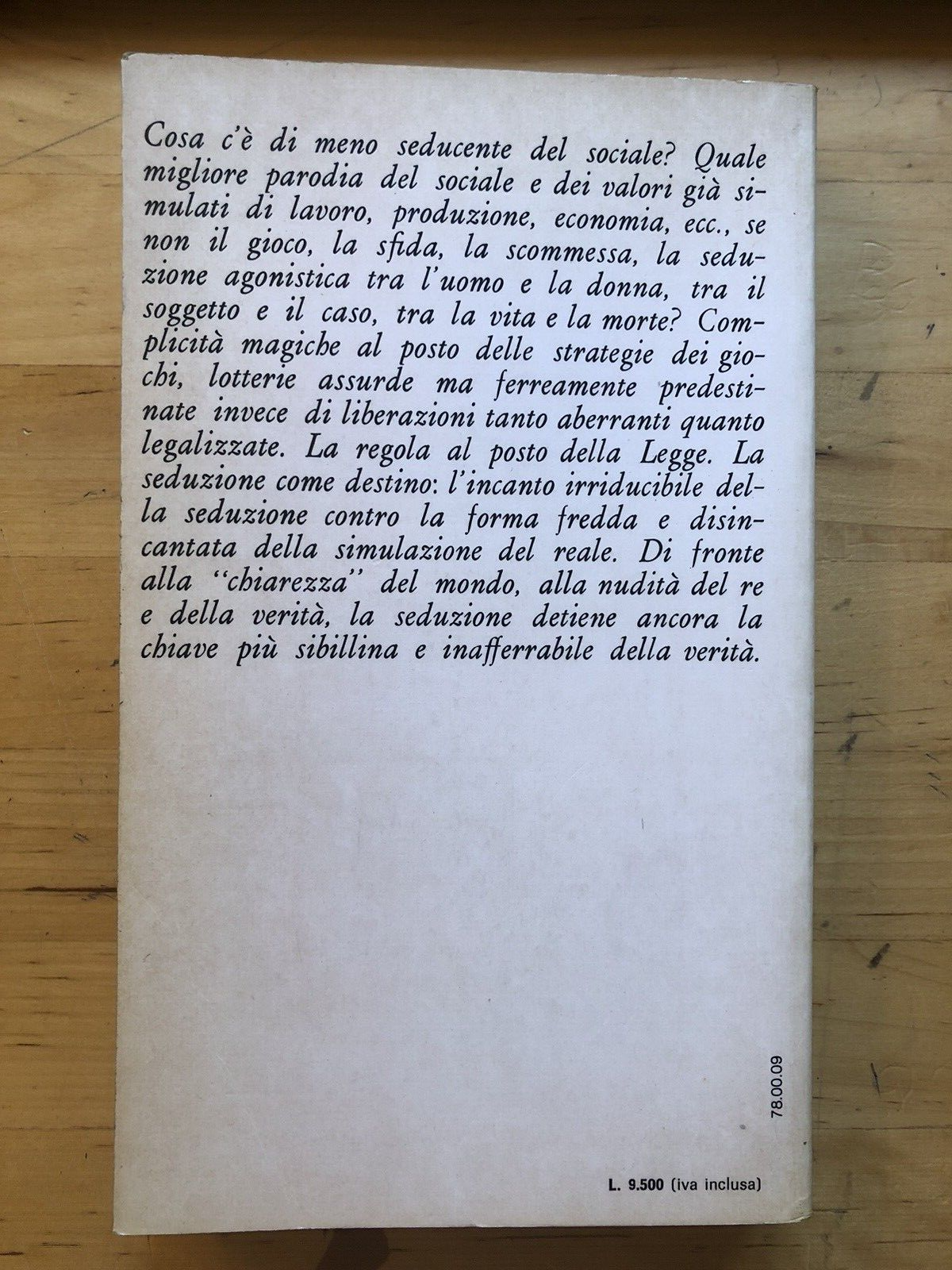 Jean Baudrillard - della seduzione, Cappelli editore 1980