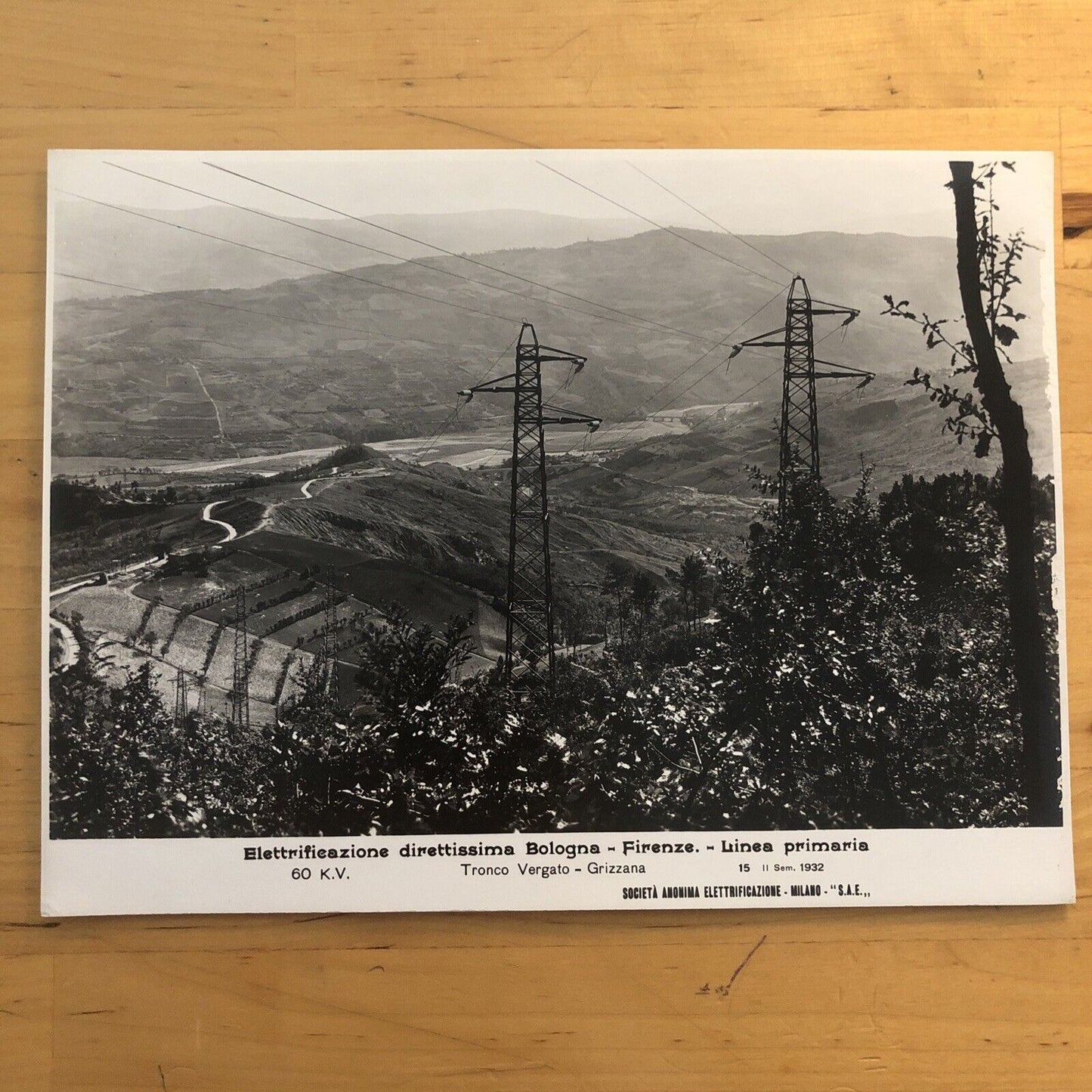 FERROVIE direttissima Bologna Firenze, TRONCO VERGATO GRIZZANA. 2° SEM.  1932