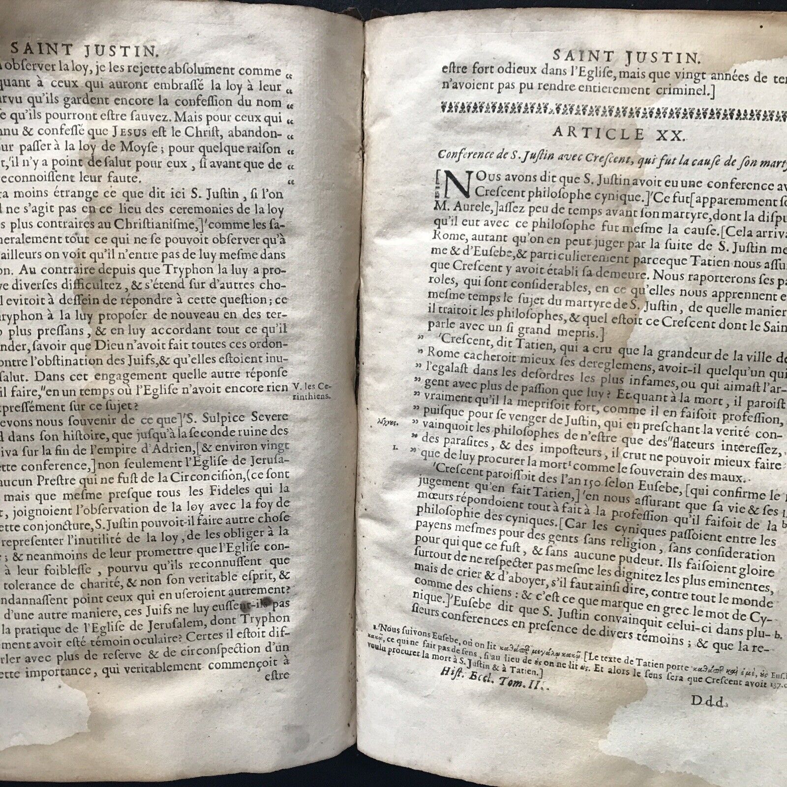 Mémoires pour servir a l’histoire Ecclésiastique  1701 Tome 2 Charles Robustel