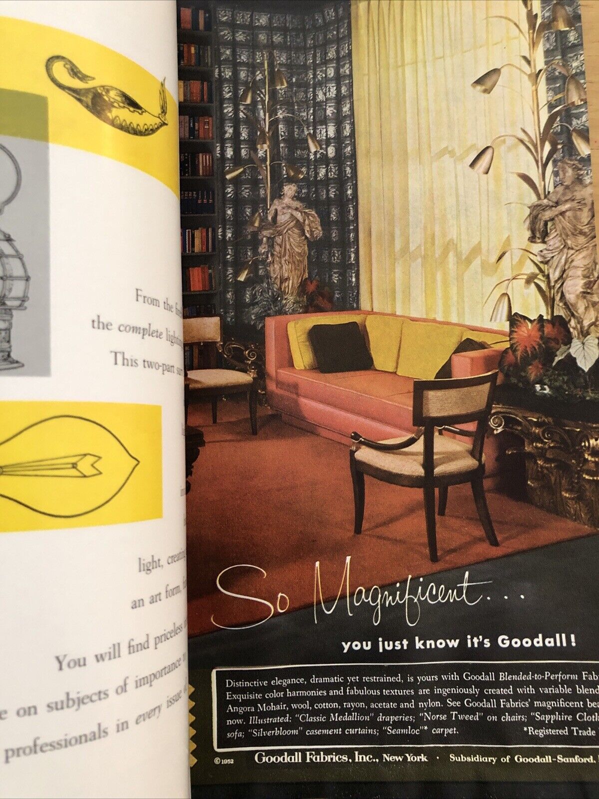 INTERIORS MAGAZINE SEPTEMBER 1952. Interiors, design, architecture. Olga Gueft