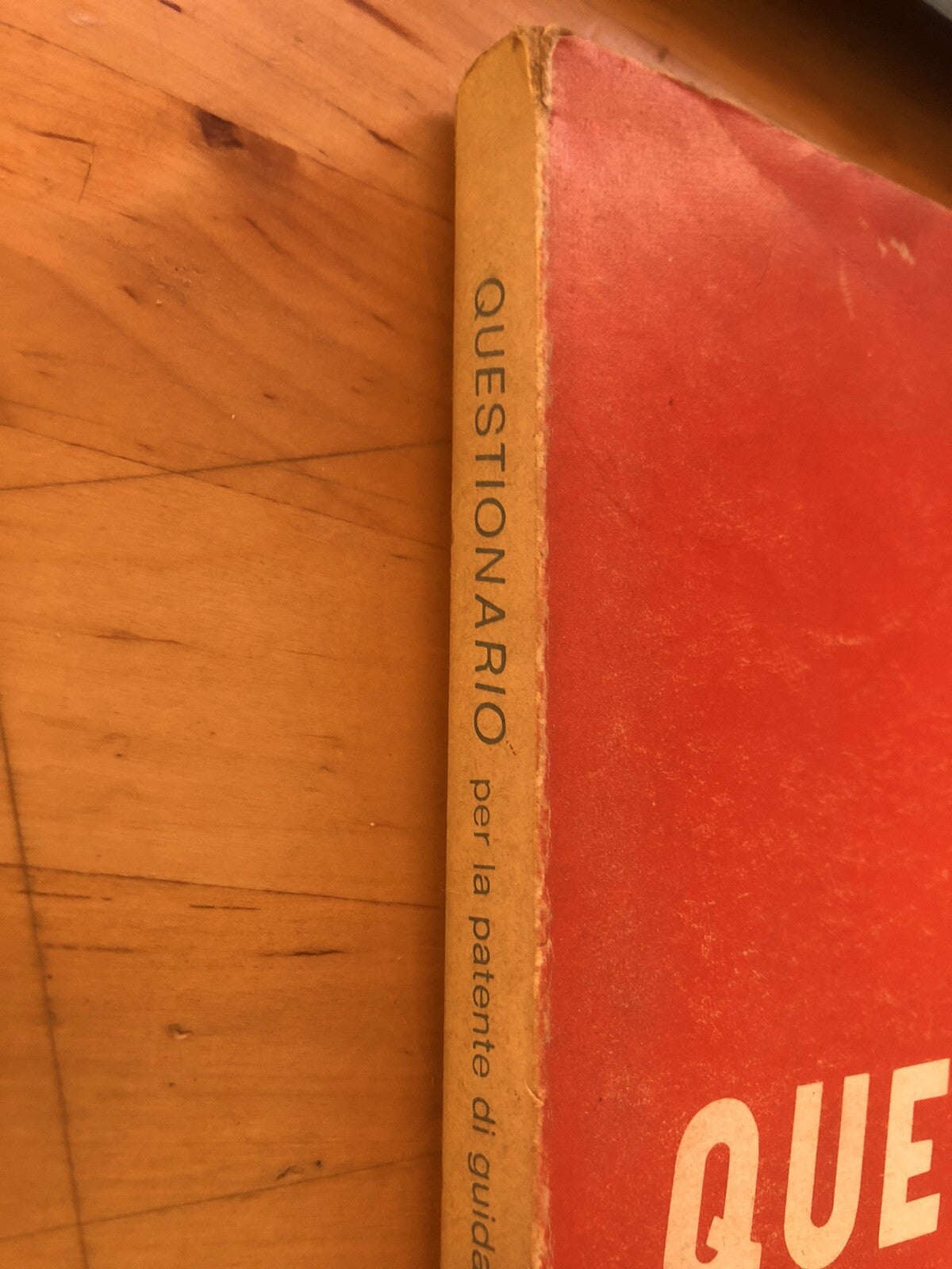 Autoscuola Boschi Bologna, Questionario per la patente di guida anni '50