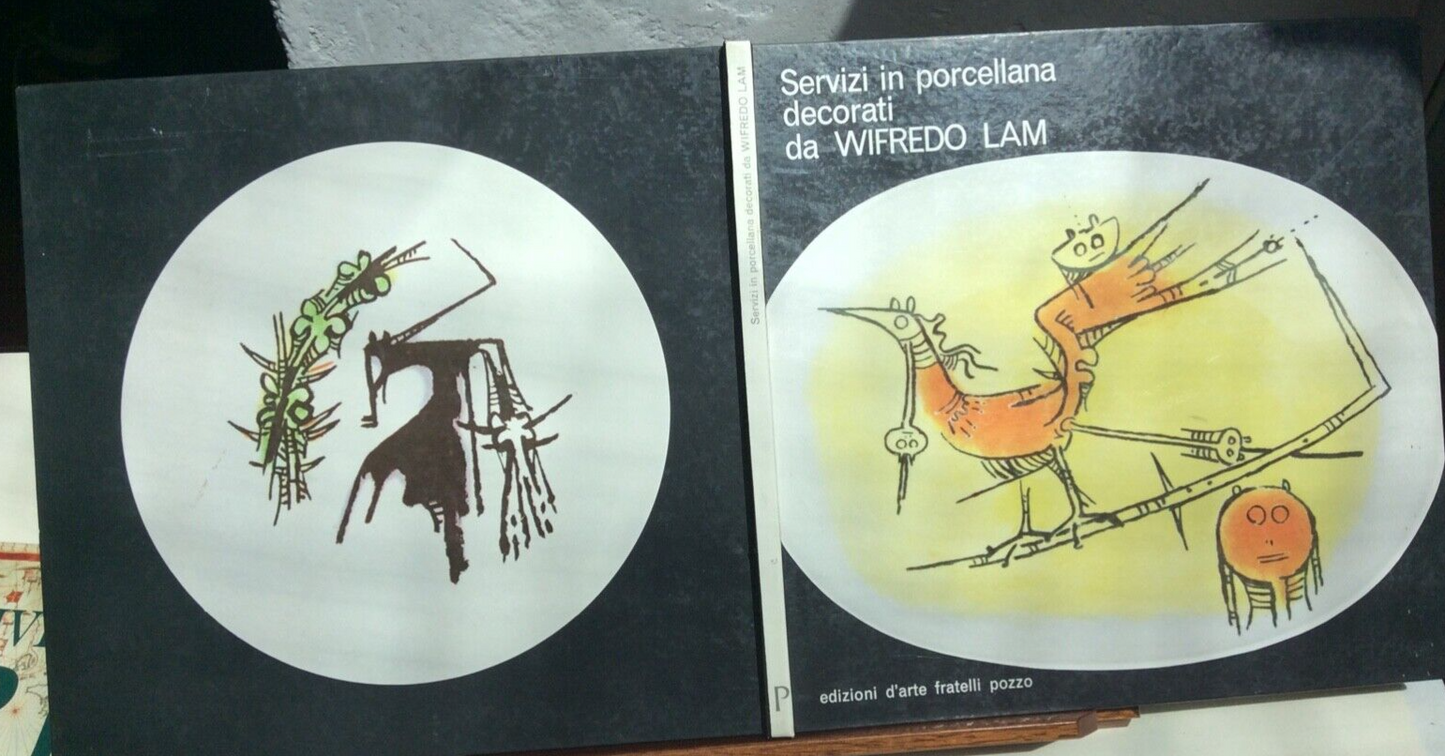 WIFREDO LAM - SERVIZI IN PORCELLANA DECORATI DA. Edizioni fratelli Pozzo 1970