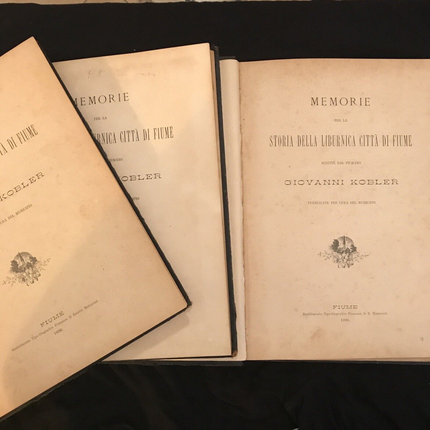MEMORIE PER LA STORIA DELLA LIBURNICA CITTÀ DI FIUME, Giovanni Kobler 1896.3 VOL