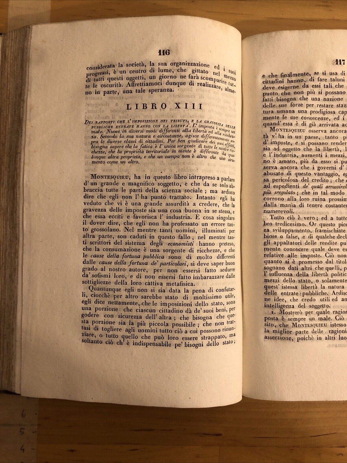 Comentario sopra lo spirito delle leggi di Montesquieu, Destutt de Tracy 1828