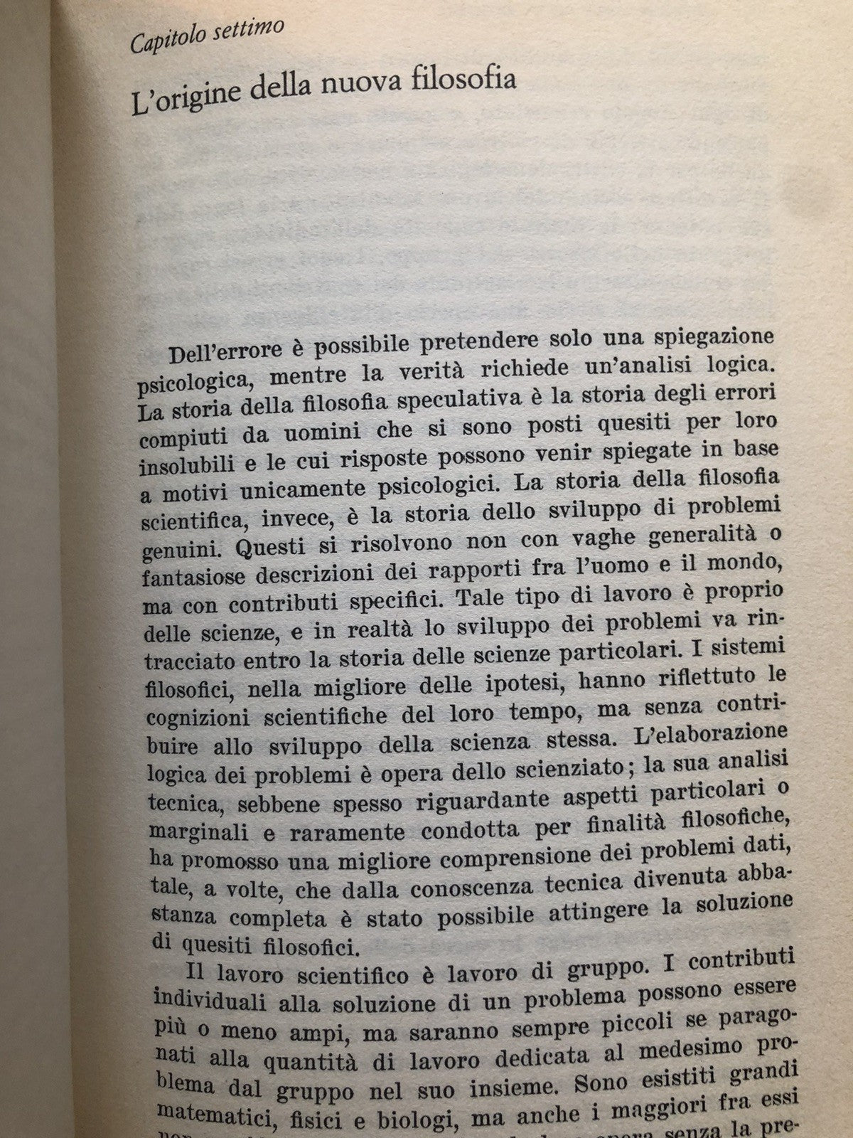 La nascita della filosofia scientifica, Hans Reichenbach. il Mulino 1984