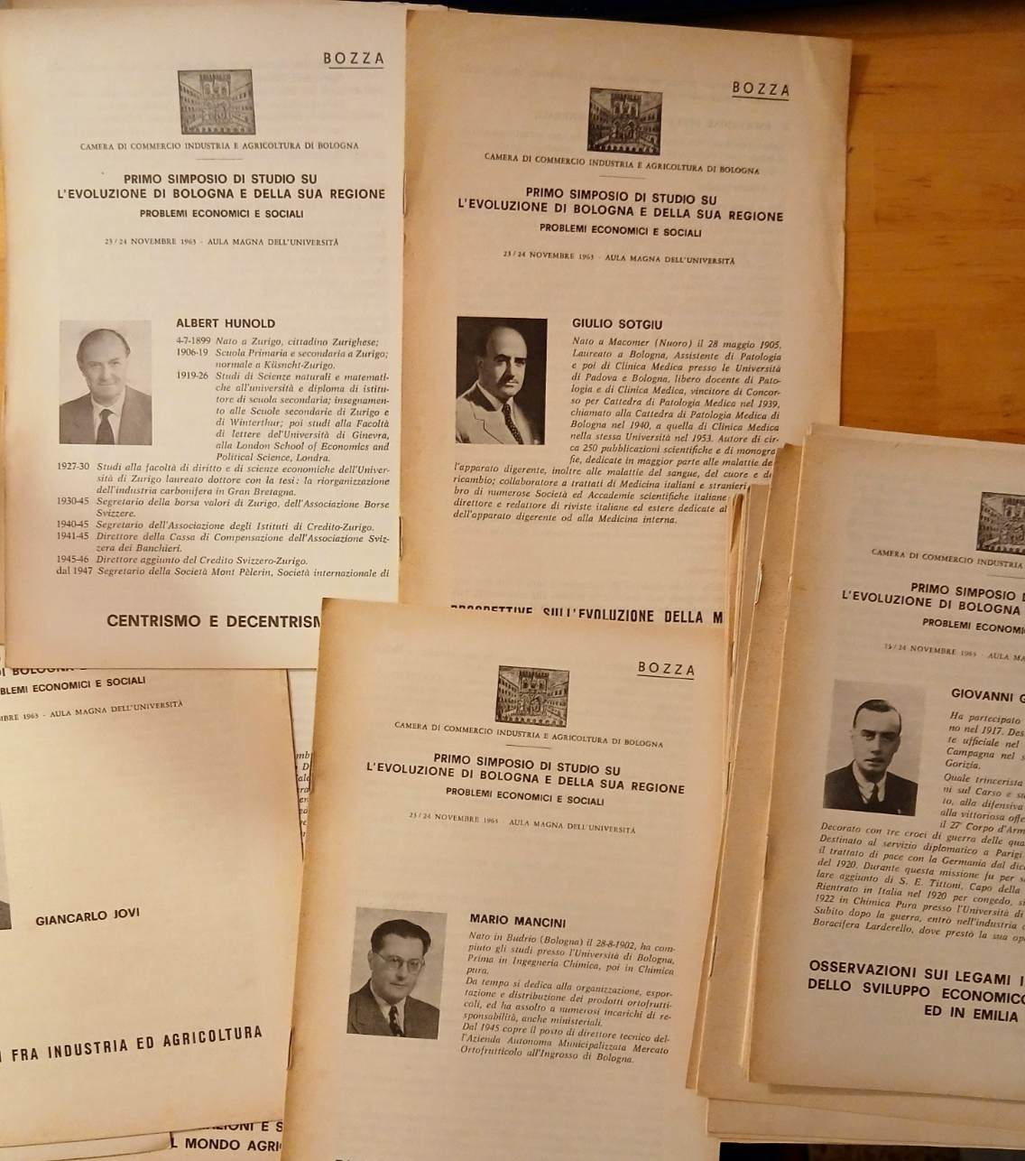 Primo simposio di studio su l'evoluzione di Bologna e della sua regione 1963