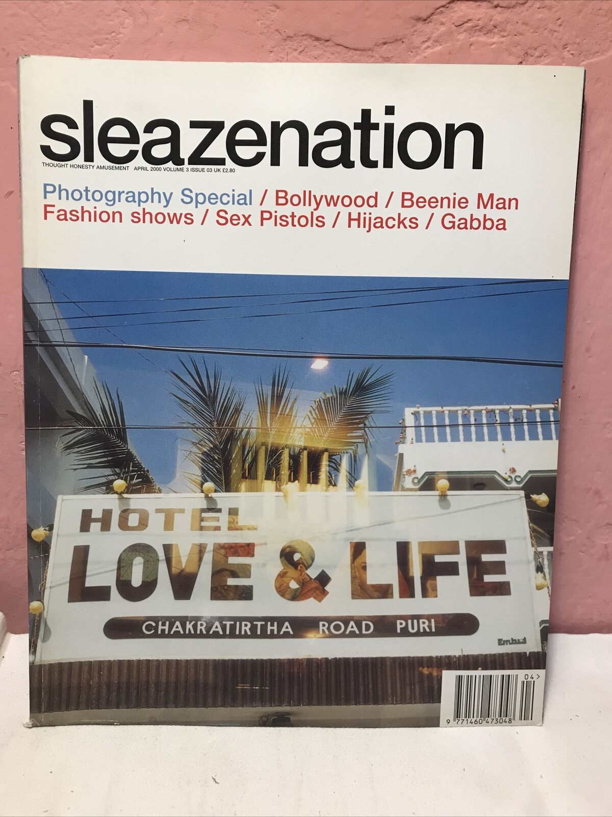 Sleazenation April 2000 BOLLYWOOD,SEX PISTOLS,,HIJACKS,GABBA,BEENIEMAN.