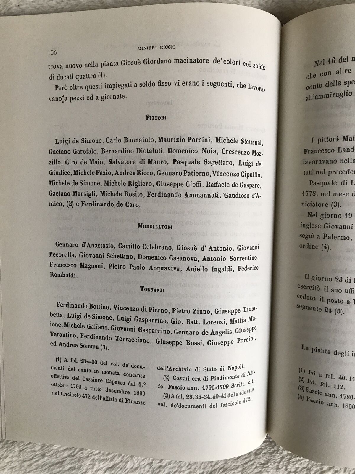 STORIA DELLE PORCELLANE IN NAPOLI E SUE VICENDE. C. Minieri Riccio - Novi. Forni