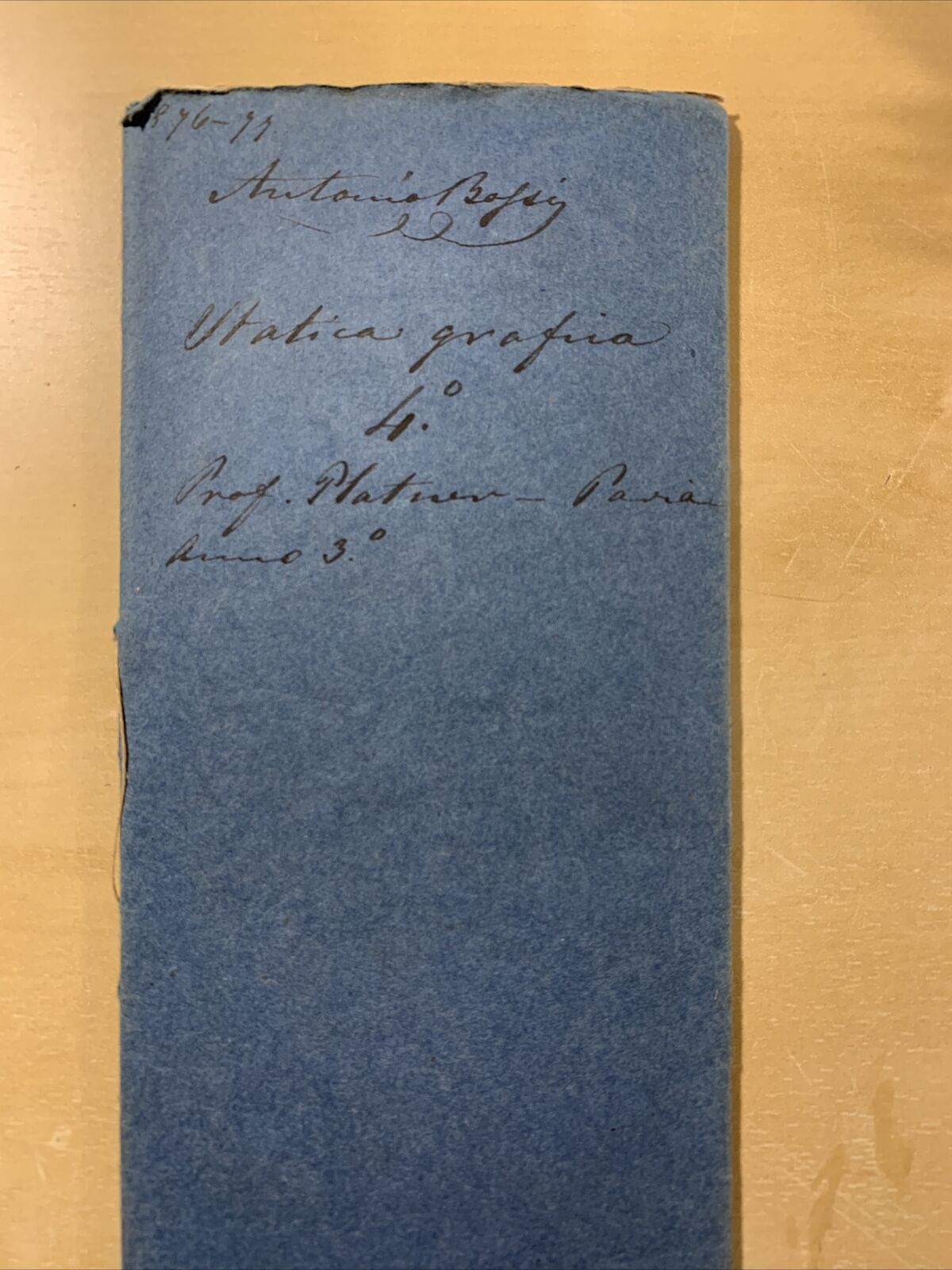 Antico Manoscritto Università di Pavia 1876 STATICA GRAFICA scritto da studente#