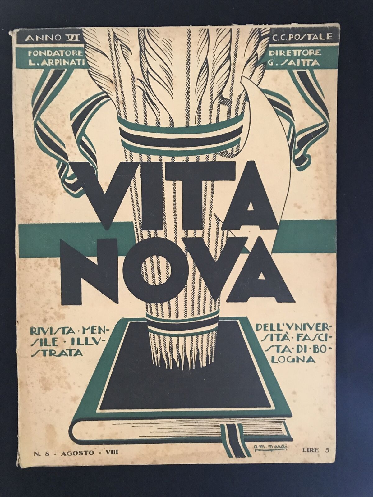 VITA NOVA N 8-ARPINATI G. SAITTA università di Bologna 1930