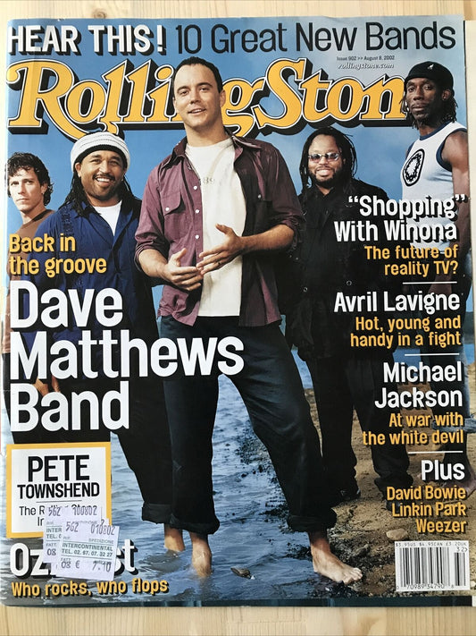 Rolling Stone Magazine Issue 902 August 8,2002 Dave Mathews Avril Lavigne #