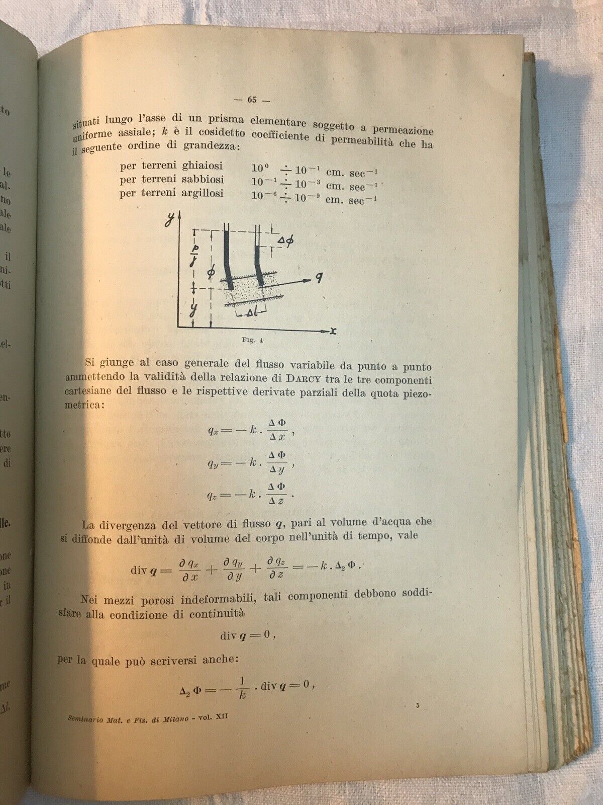 Rendiconti Del Seminario Matematico E Fisico Vol.XII (1938-XVI)(Majorana?)
