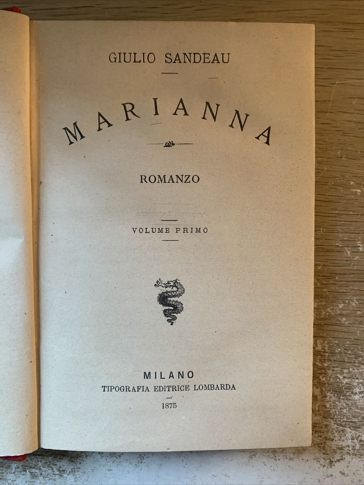 Sandeau Giulio - Marianna 1875 tipografia edit. Lombarda. 2 voll. rilegati in 1