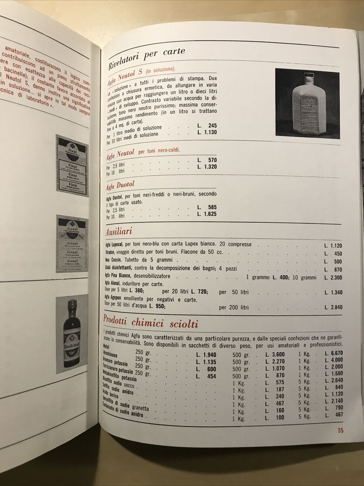 AGFA CATALOGO 62 -  FOTOGRAFIA 1962