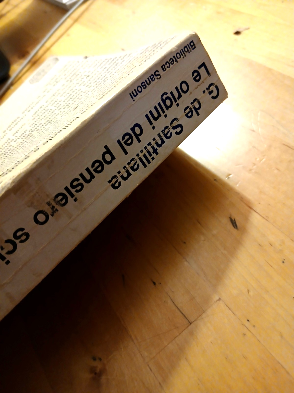 Le origini del pensiero scientifico - Giorgio de Santillana - Sansoni ed. 1966