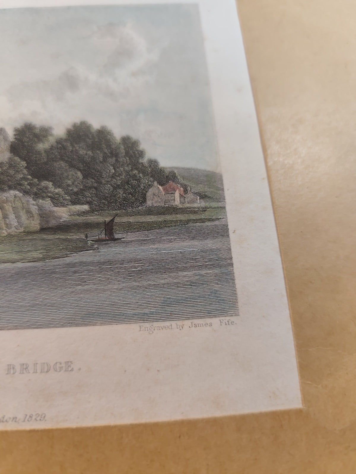 Acquaforte incisione James Fife - Rochester Castle 1829 Charles Tilt. pub.
