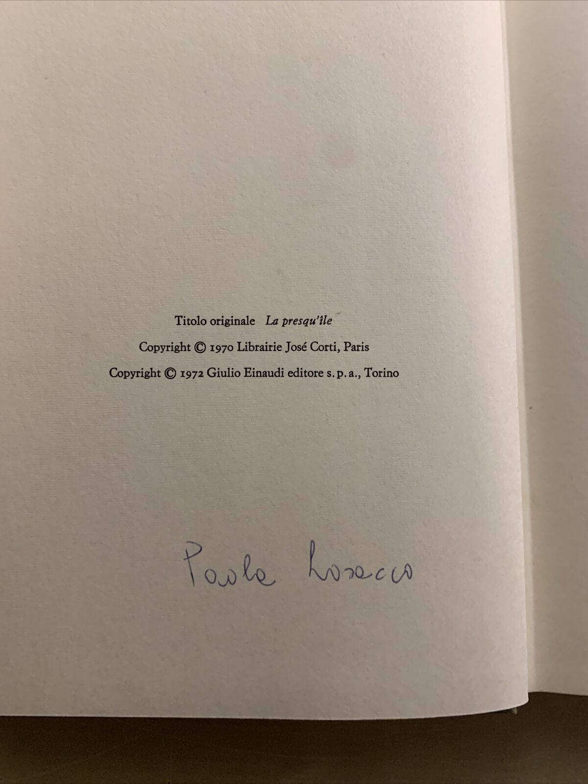 LA PENISOLA - JULIEN GRACQ. Einaudi 1972 #