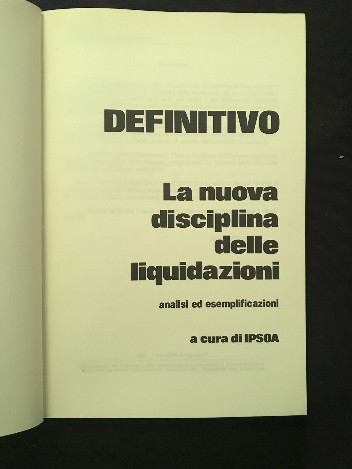 La nuova disciplina delle liquidazioni - IBI - IPSOA, 1982