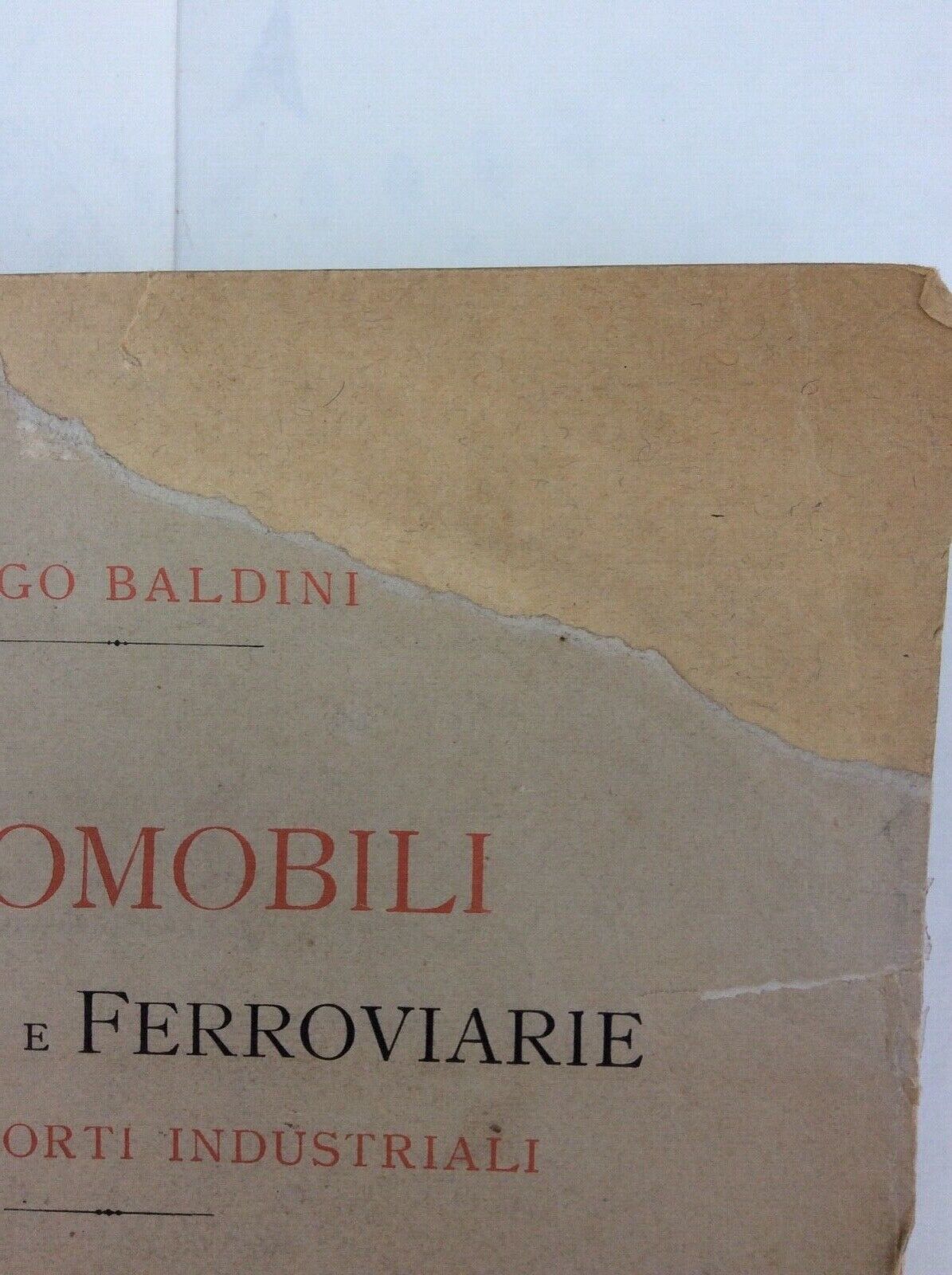 AUTOMOBILI STRADALI E FERROVIARIE PER TRASPORTI INDUSTRIALI,UGO BALDINI,HOEPLI, 
