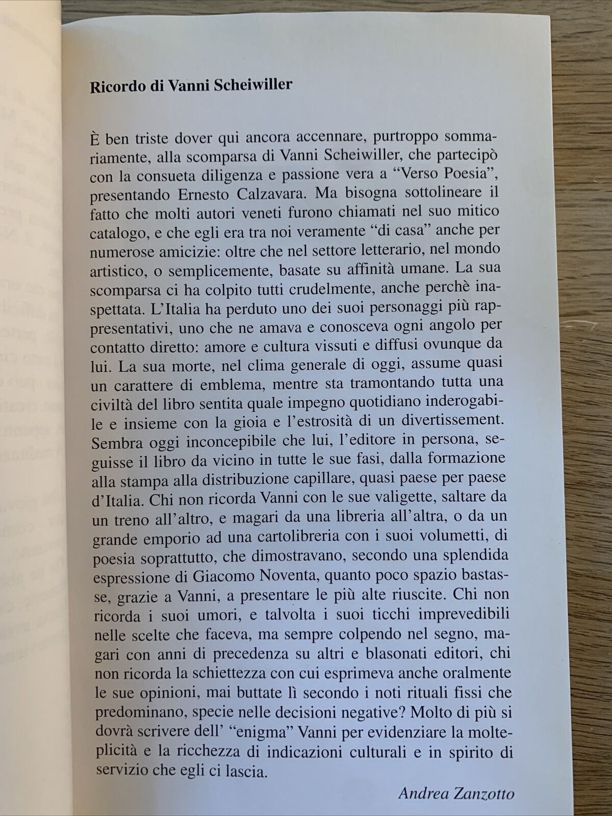 VERSO POESIA - Incontri con la grande poesia Veneta. Città di Venezia 2001 #
