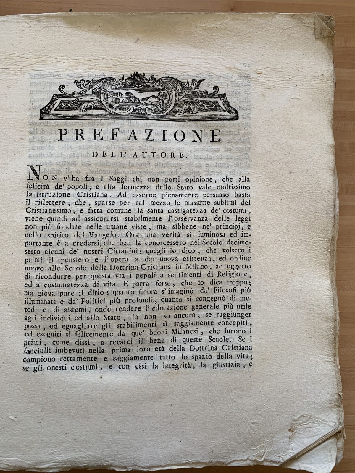 ISTORIA DELLE SCUOLE DOTTRINA CRISTIANA, Giambatista Castiglione PARTE PRIMA1800