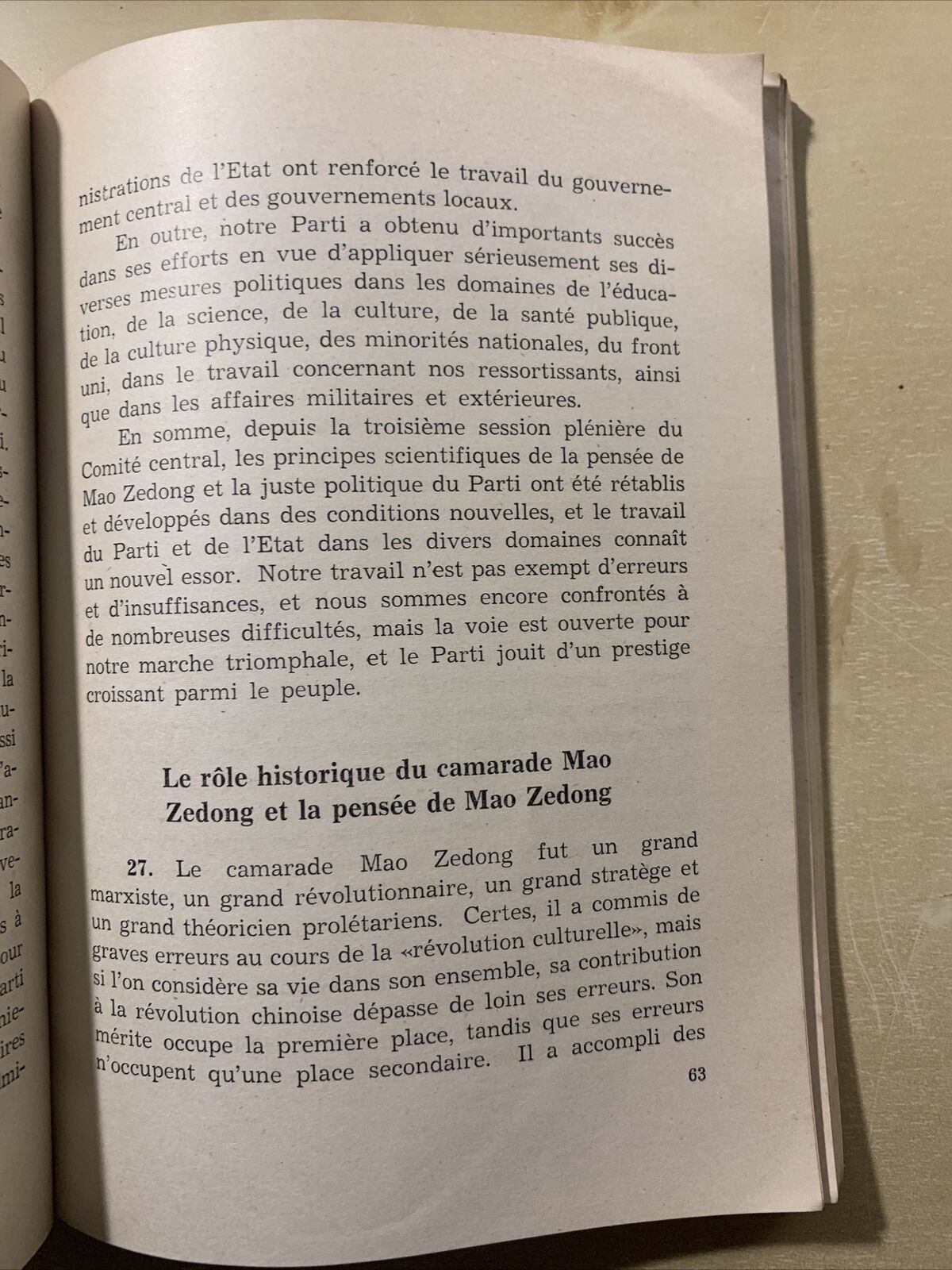 Resolution sur l'histoire du parti communiste chinois 1949 - 1981 #