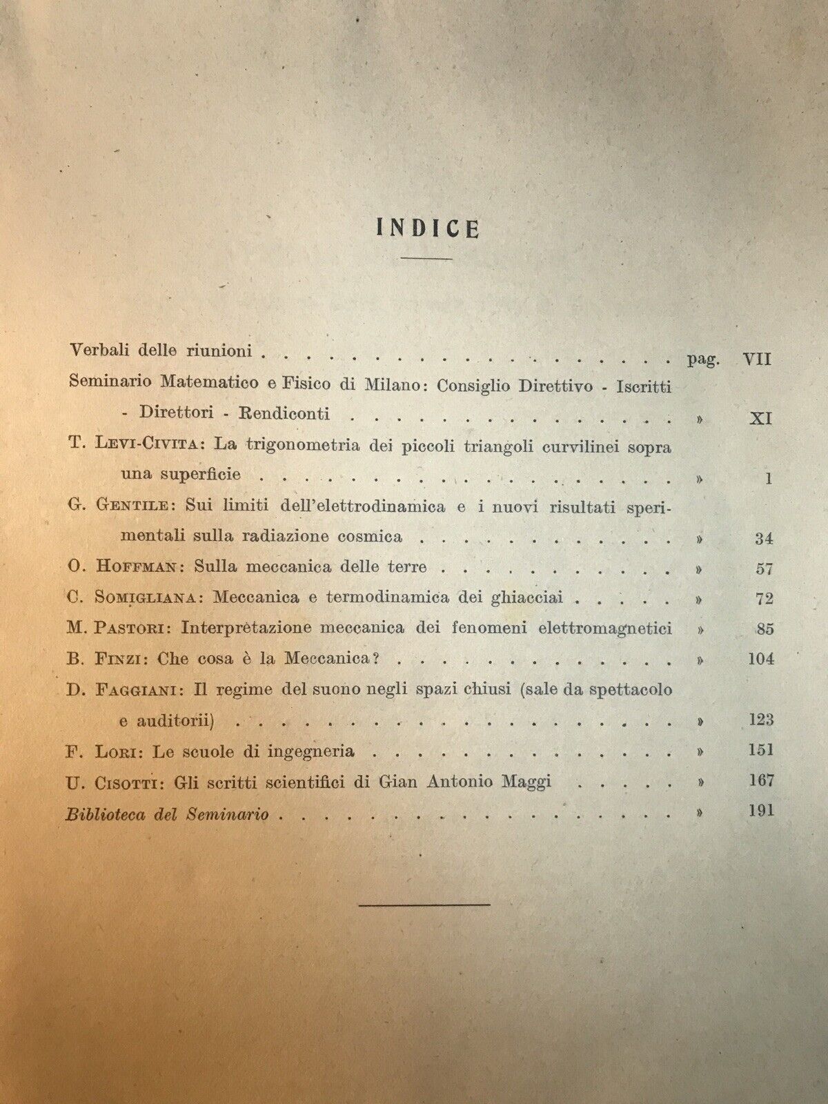 Rendiconti Del Seminario Matematico E Fisico Vol.XII (1938-XVI)(Majorana?)