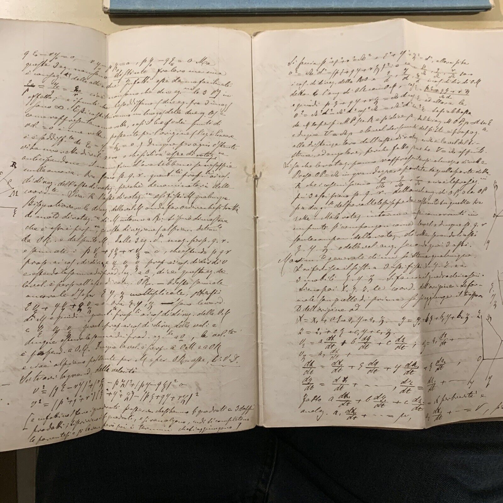 Antico Manoscritto Università di Pavia 1876, Meccanica Razionale, Carlo Formenti