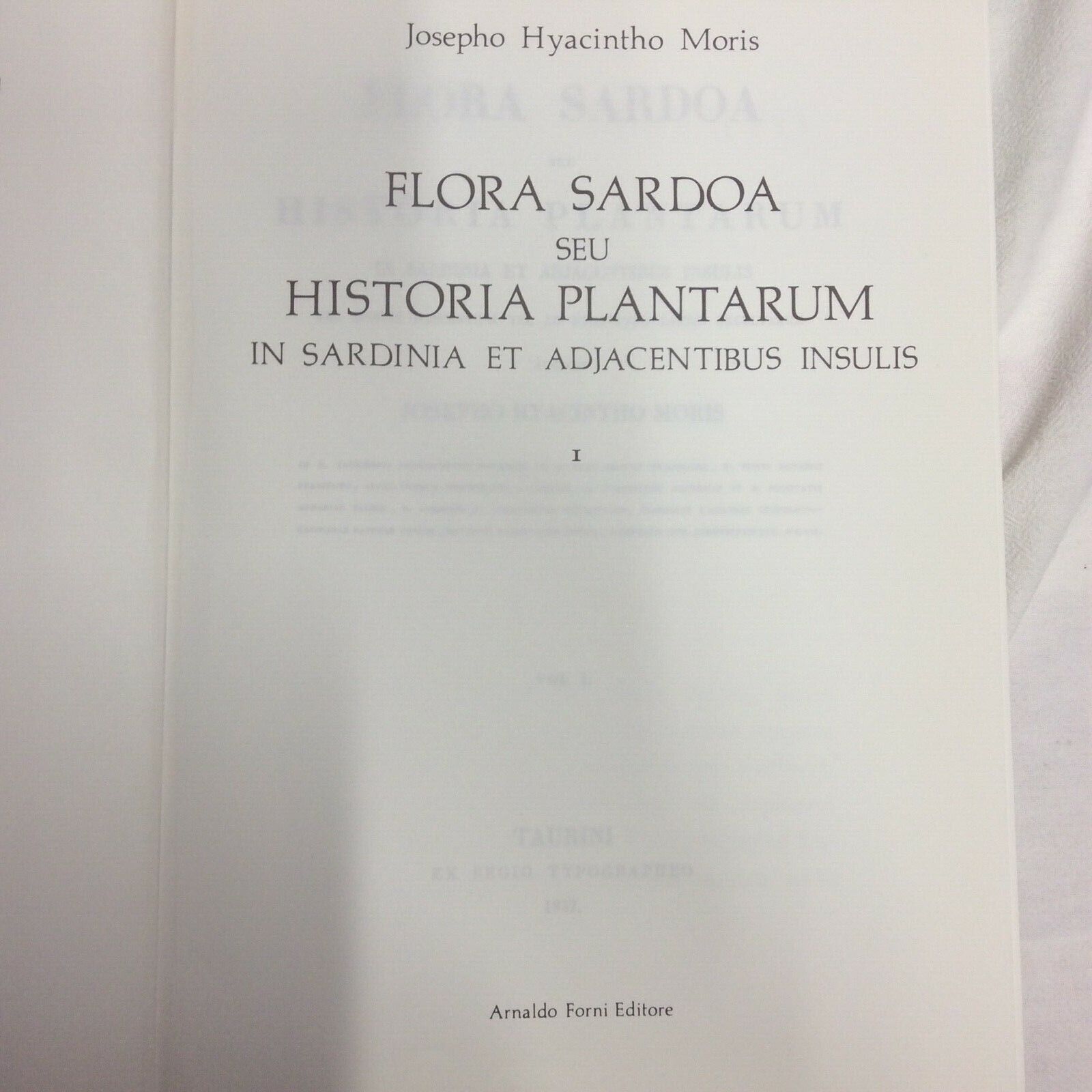 FLORA SARDOA SEU HISTORIA PLANTARUM, JOSEPHO HYACINTHO MORIS, ANASTATICA FORNI