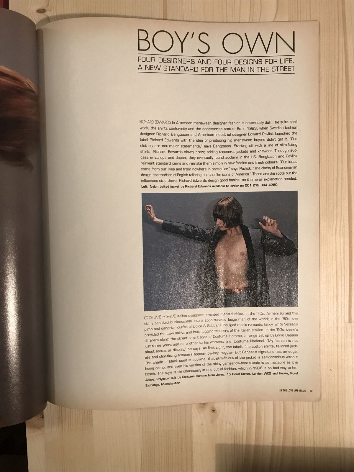Goldie CRAIG McDEAN Helmut Lang STEVEN KLEIN Snowboarding i-D magazine 1996 July
