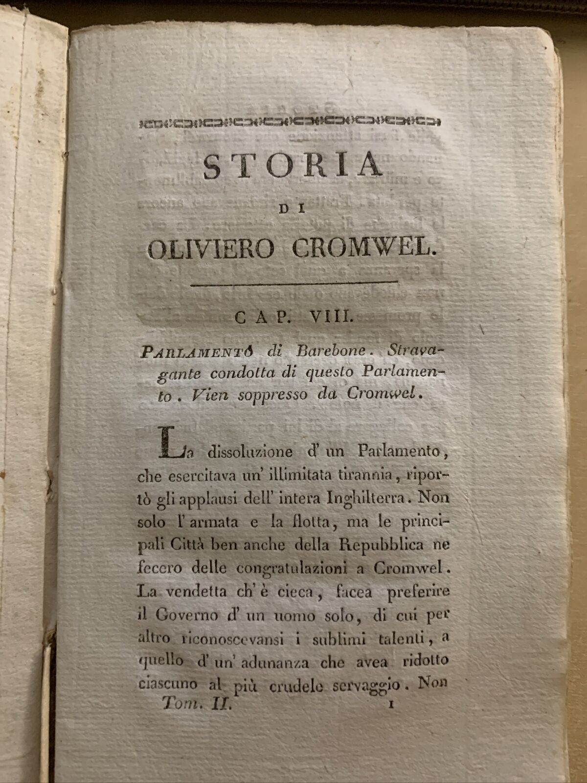 STORIA DI OLIVIERO CROMWELL. tomo 2 Jeudy Dugour, A Pekin. tradotta dal francese