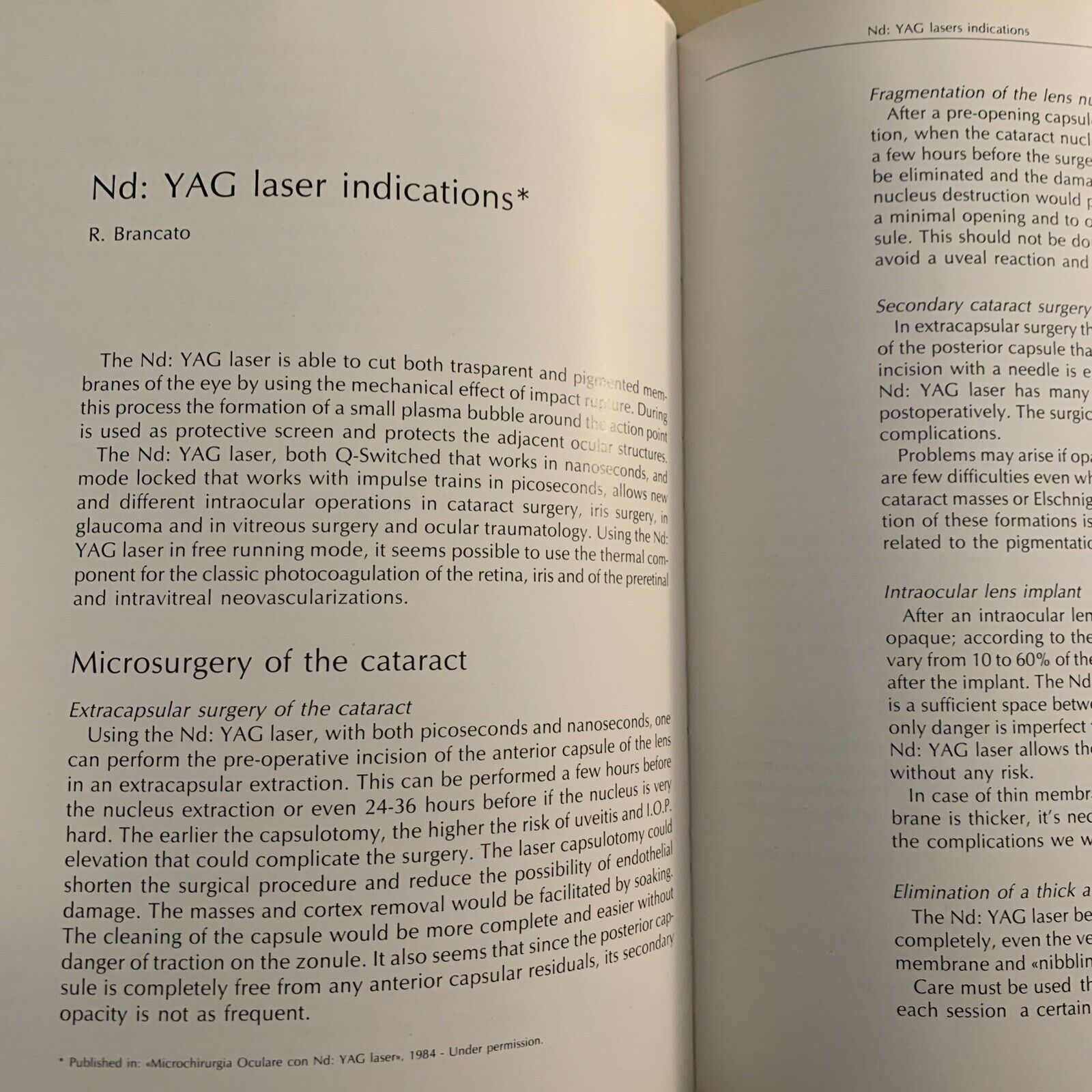 ND: YAG LASER APPLICATIONS - LUCIO BURATTO. OFTALMOLOGIA - ophthalmology