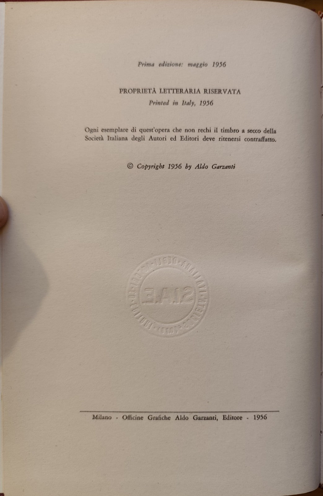 Saper leggere - Giuseppe Prezzolini - Garzanti - Prima edizione maggio 1956